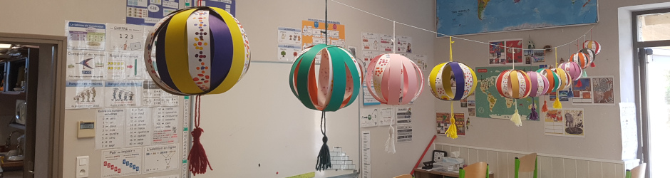 Lanternes Chinoises faites par les enfants de l'école de Flaux